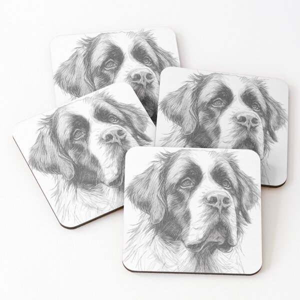 Item preview, Saint Bernard Dog designed and sold by Leon Woods Pencil Art.