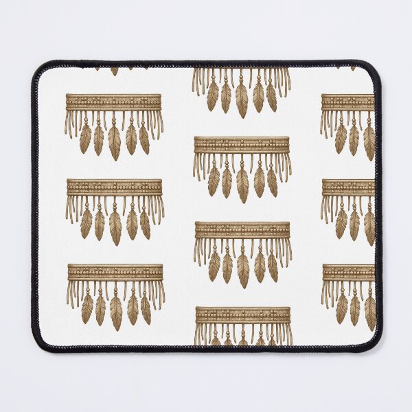 Item preview, Indigenous Peoples Day feather ornament in gold tones on white background, AI Generated designed and sold by dvoevnore.