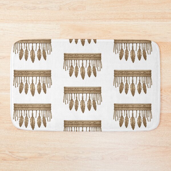 Item preview, Indigenous Peoples Day feather ornament in gold tones on white background, AI Generated designed and sold by dvoevnore.