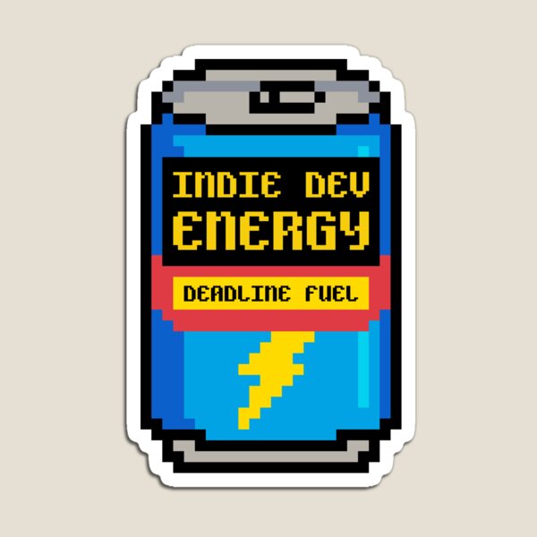 Item preview, Indie Dev Energy – Deadline Fuel Pixel Style designed and sold by DAFIN.