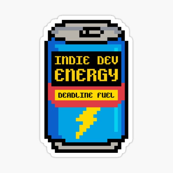 Item preview, Indie Dev Energy – Deadline Fuel Pixel Style designed and sold by DAFIN.