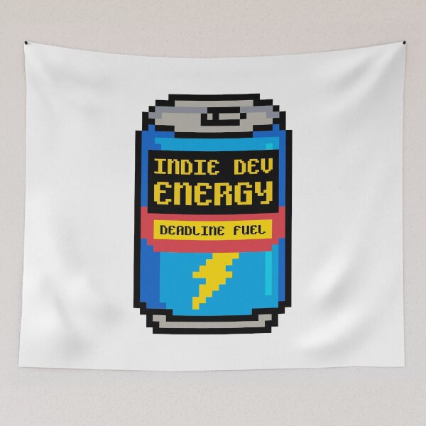 Item preview, Indie Dev Energy – Deadline Fuel Pixel Style designed and sold by DAFIN.