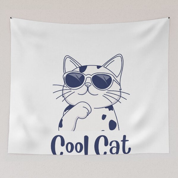 Item preview, Cool Cat – Retro Sunglasses Cat Tee designed and sold by FitEnvy.