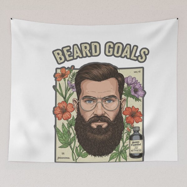 Item preview, Beard Goals Activated – Men’s Grooming Statement Tee designed and sold by FitEnvy.