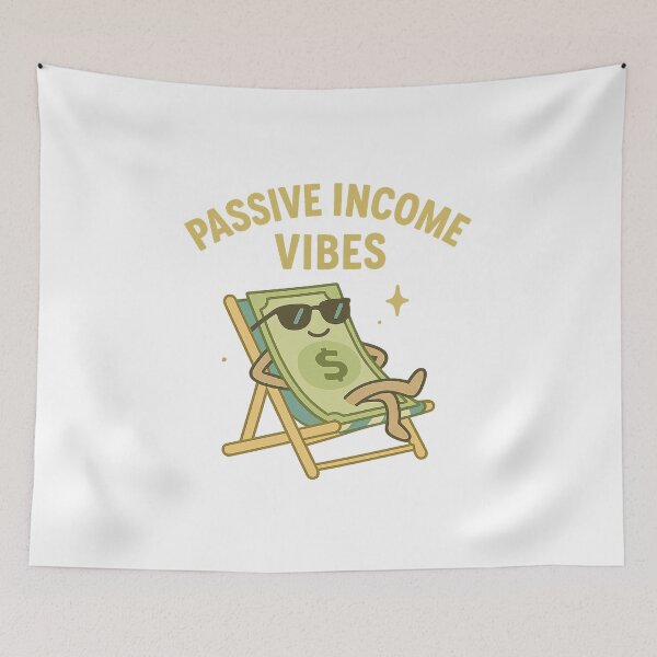 Item preview, Passive Income Vibes – Relaxed Money Meme Shirt designed and sold by Design Express.