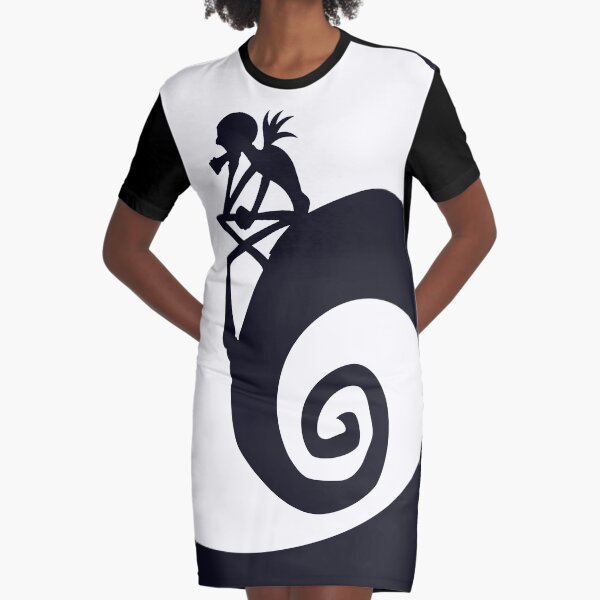 Nightmare Silhouette Graphic T-Shirt Dress