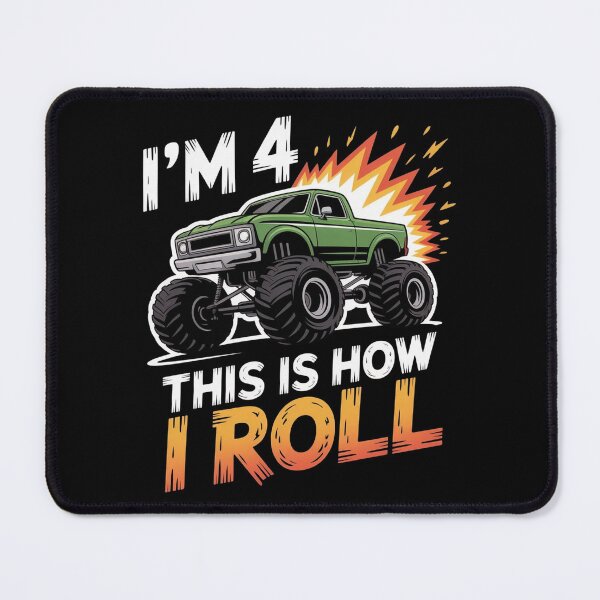 Item preview, 4 Year Old Monster Truck 4th Birthday boy designed and sold by BLZART.