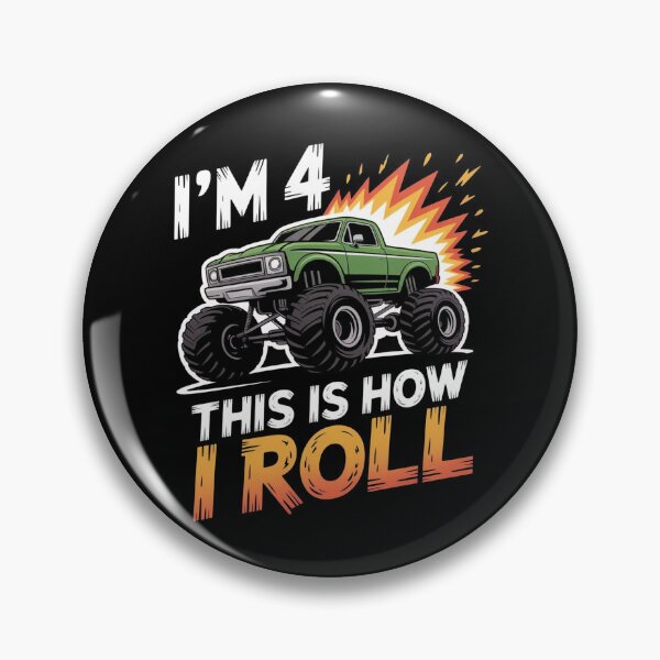 Item preview, 4 Year Old Monster Truck 4th Birthday boy designed and sold by BLZART.