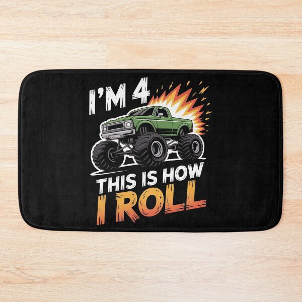 Item preview, 4 Year Old Monster Truck 4th Birthday boy designed and sold by BLZART.