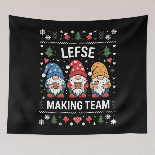 Item preview, Lefse Making Team Christmas Gnomes Xmas designed and sold by Sea4Adventures.
