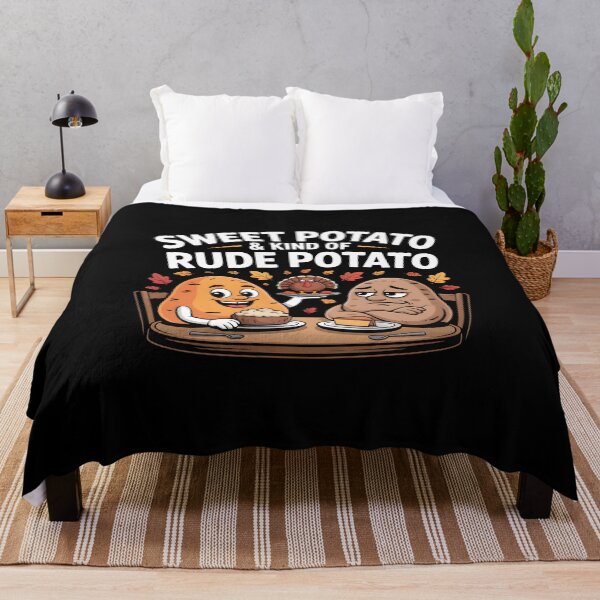 Item preview, Sweet Potato and Kind of Rude Potato - Funny Matching Thanksgiving Couple & Best Friends Design. designed and sold by ZyziowskyArt.