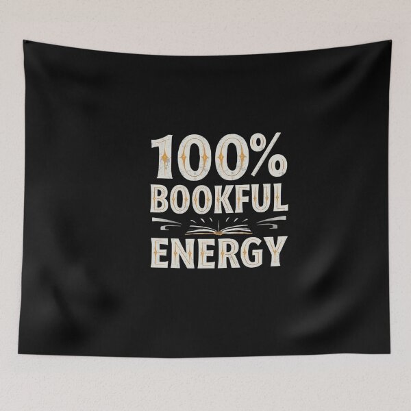 Item preview, 100% Bookful Energy – Funny Book Lover Reading designed and sold by Happyhoo1.
