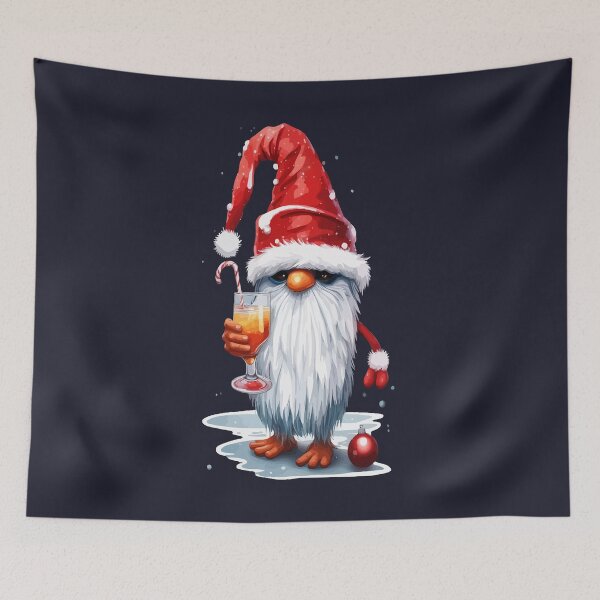 Item preview, Festive Christmas Gnome Gonk Holding A Glass Of‎ Mimosa Cocktail designed and sold by taiche.