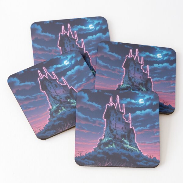 Item preview, Mystic Moon Castle – Vaporwave Gothic Fantasy Night Art Print designed and sold by DreamCraze.