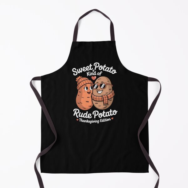 Item preview, Sweet Potato and Kind of Rude Potato - Funny Matching Thanksgiving Couple & Best Friends Design. designed and sold by ZyziowskyArt.