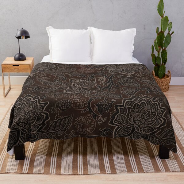 Item preview, Dark Mocha Batik Floral Print: Seamless Vintage Indonesian Pattern designed and sold by Tadida.