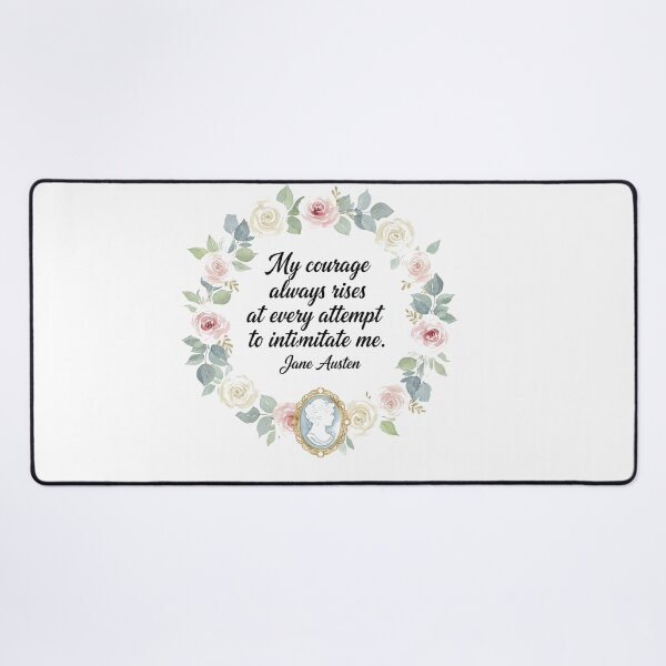 Artikelvorschau, Jane Austen Zitat – Mein Mut wächst immer | Regency Floral Feminine Kunst entworfen und verkauft von Boski22.