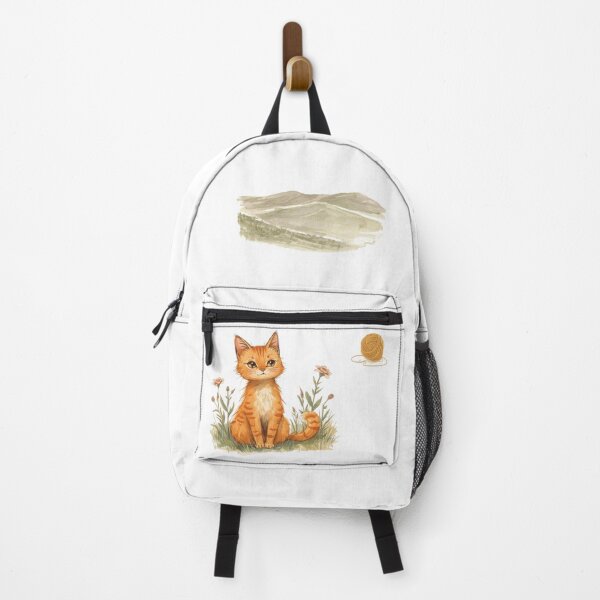 Item preview, Charming Orange Cat in Wildflowers – Cottagecore Coquette Aesthetic designed and sold by TestudoDesign.