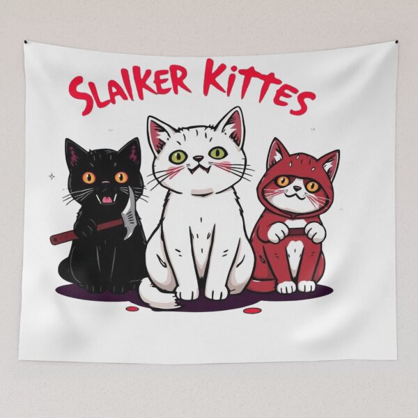 Item preview, Slasher Kitties – Cute Horror Cats Parody designed and sold by Miksonek04.