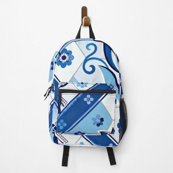 Item preview, Dutch Delft Blue Chinoiserie print — Blue & White Tulip + Windmill designed and sold by Pjotre7.