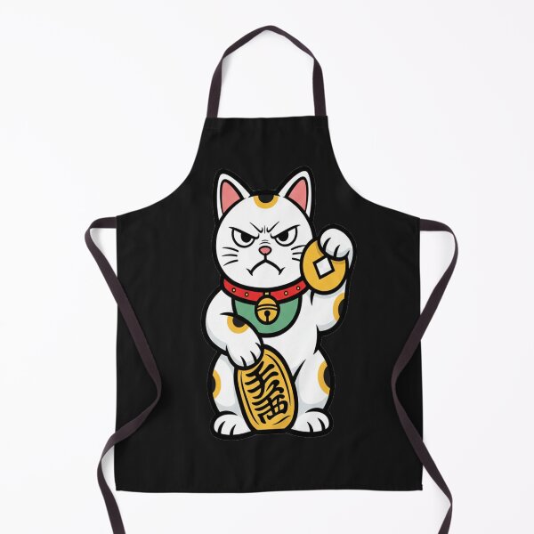 Item preview, Angry Cat Lucky Cat Maneki Neko Shirt - Classic Japanese Waving Fortune Cat designed and sold by NovaThreads Studio.