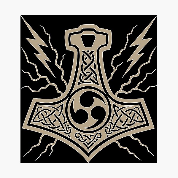 Item preview, Thunder god symbol hammer and drum designed and sold by moonmorph.