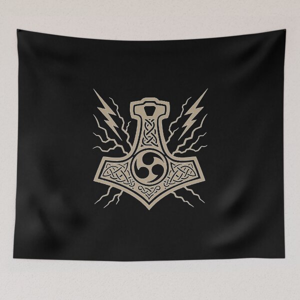Item preview, Thunder god symbol hammer and drum designed and sold by moonmorph.