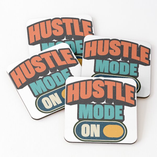 Item preview, Hustle Mode On – Motivational Retro Typography Tee designed and sold by Koony House and Field.