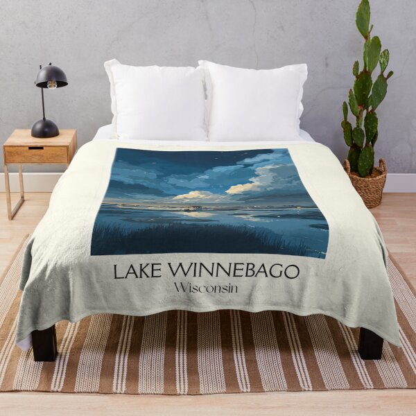 Item preview, Lake Winnebago Wisconsin Scenic Art Print designed and sold by TuncGK.
