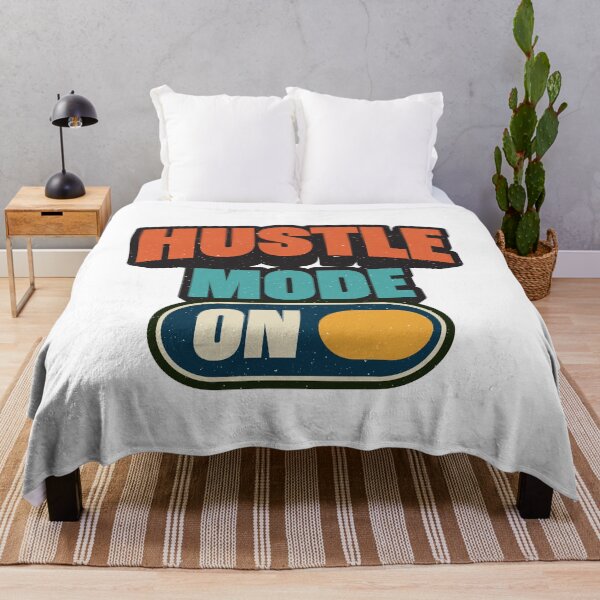 Item preview, Hustle Mode On – Motivational Retro Typography Tee designed and sold by Koony House and Field.