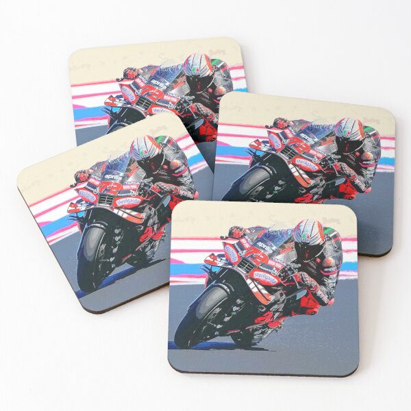 Item preview, Marco Bezzecchi racing his 2025 MotoGP motorcycle watercolor designed and sold by Rodissimus1984.