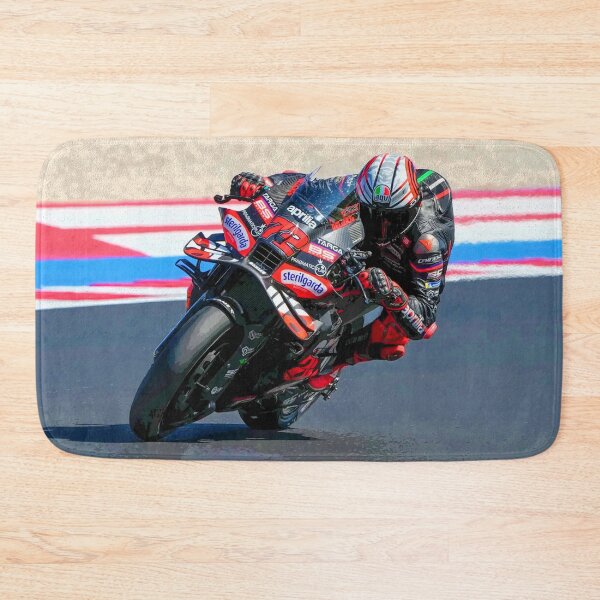 Item preview, Marco Bezzecchi racing his 2025 MotoGP motorcycle abstract designed and sold by Rodissimus1984.