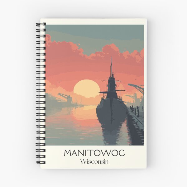 Item preview, Manitowoc Wisconsin Lighthouse Sunset Art Print designed and sold by TuncGK.