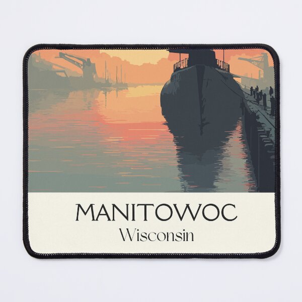Item preview, Manitowoc Wisconsin Lighthouse Sunset Art Print designed and sold by TuncGK.