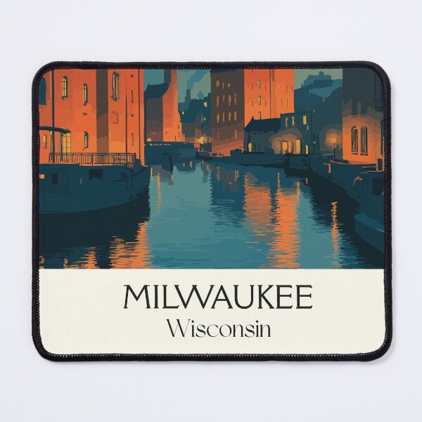 Item preview, Milwaukee Wisconsin Industrial River Art Print designed and sold by TuncGK.