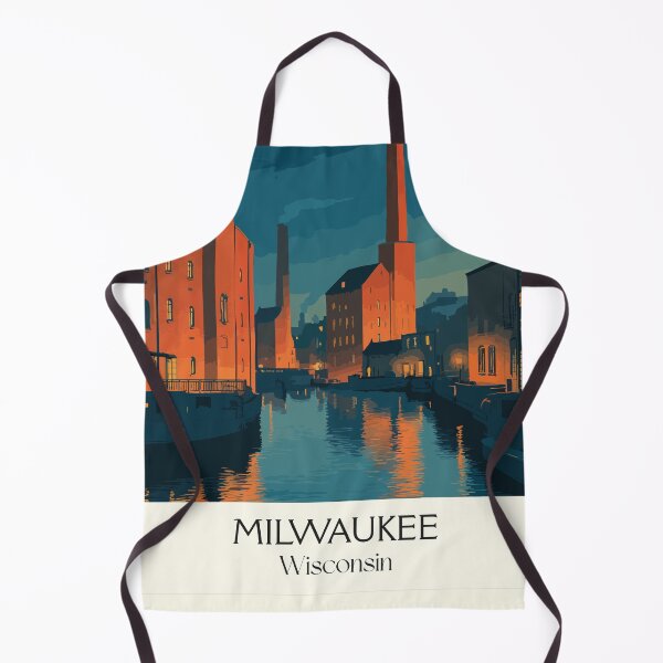 Item preview, Milwaukee Wisconsin Industrial River Art Print designed and sold by TuncGK.