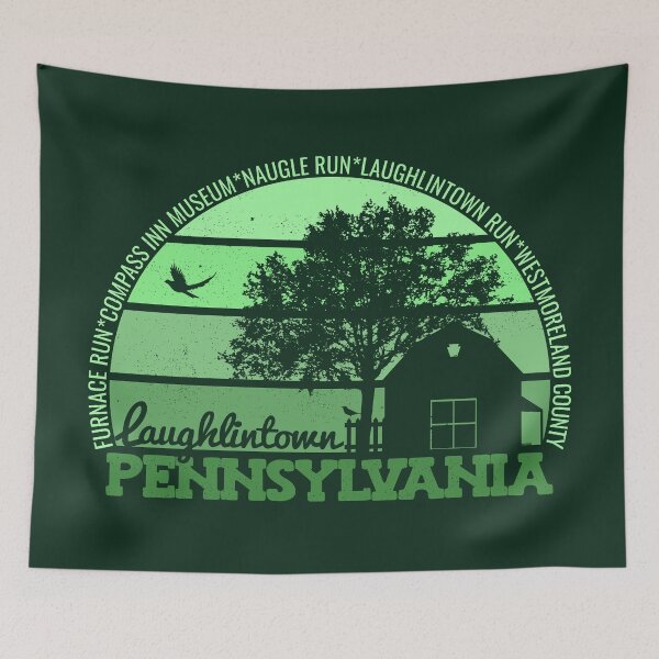 Item preview, Laughlintown Pennsylvania Sunset Retro Vintage Local Pride Logo designed and sold by CRHPOD20.
