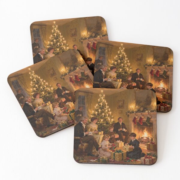 Item preview, Victorian Christmas Family Gathering Classic Holiday Gift Scene designed and sold by acceleratorhams.