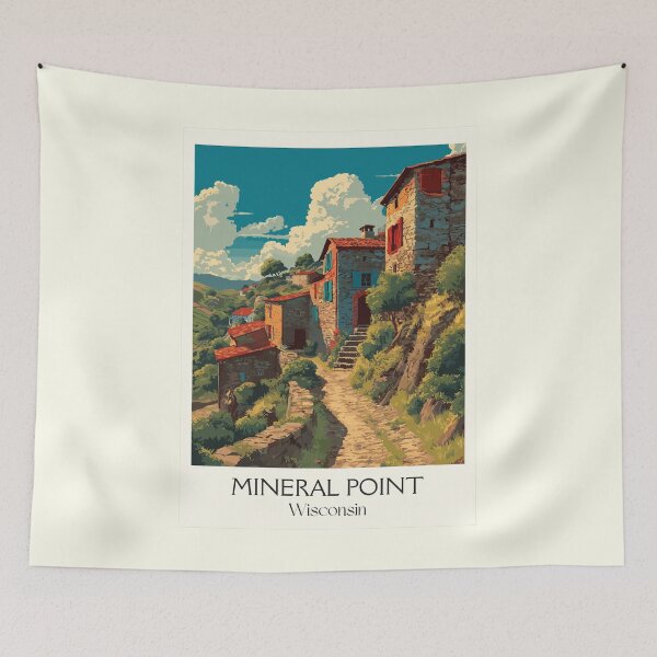 Item preview, Mineral Point Wisconsin Historic Town Art Print designed and sold by TuncGK.