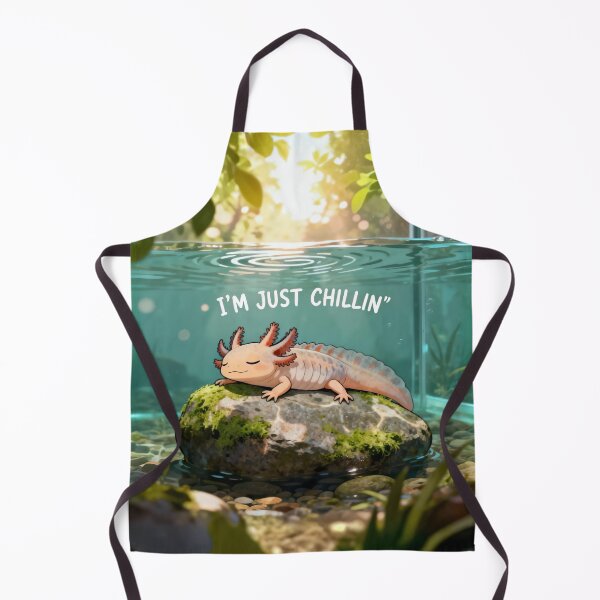 Item preview, Chillin' Axolotl Peaceful River Rock designed and sold by Linnea-Arts.