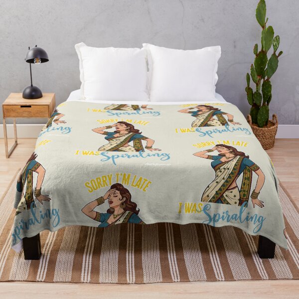 Item preview, Sorry I'm Late I was Spiraling | Indian Retro Pinup  designed and sold by QuirkyGuacamole.