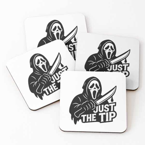 Item preview, Masked Slasher – “Just the Tip” Horror Pun Design designed and sold by Sonic Nova Studios.