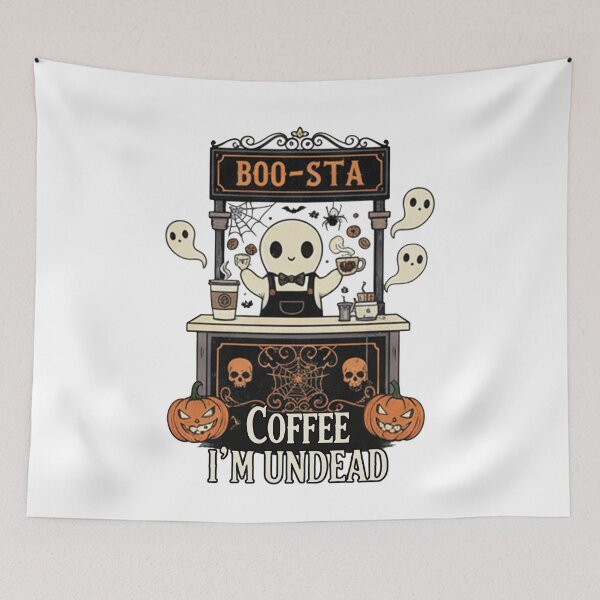 Item preview, Coffee, I’m Undead – Boo-sta Pop-Up Café designed and sold by LaiThaiPatterns.