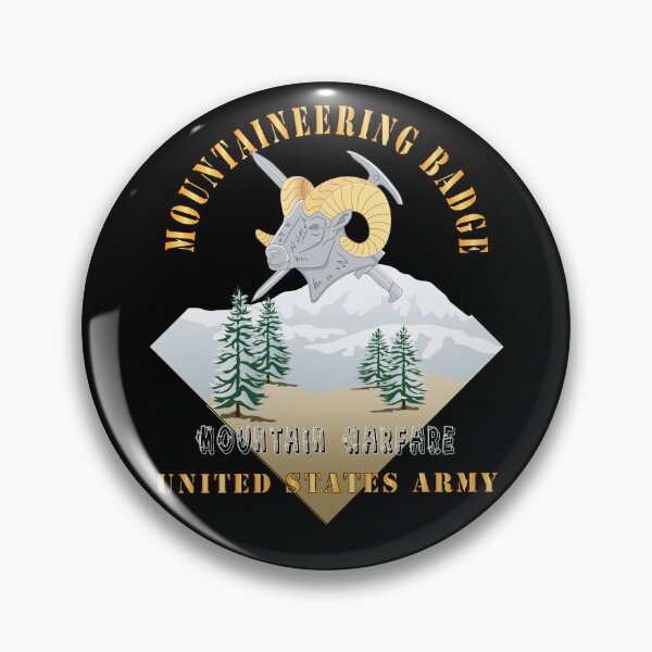 Item preview, Army - Mountaineering Badge - Mountain Warfare - United States Army w Mountains X 300 designed and sold by Military Insignia Products.