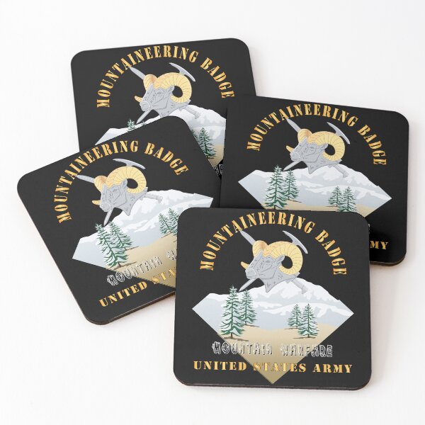 Item preview, Army - Mountaineering Badge - Mountain Warfare - United States Army w Mountains X 300 designed and sold by Military Insignia Products.