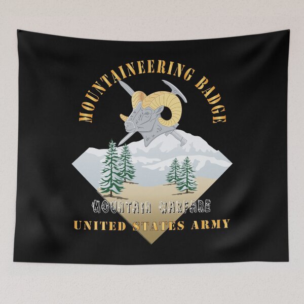 Item preview, Army - Mountaineering Badge - Mountain Warfare - United States Army w Mountains X 300 designed and sold by Military Insignia Products.
