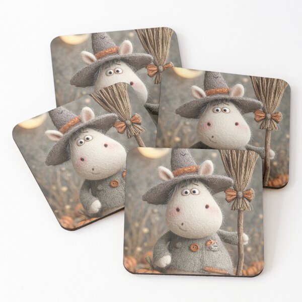Item preview, Cute Wool Felt Witch Sheep - Halloween Knitted Art designed and sold by Wall Hues.