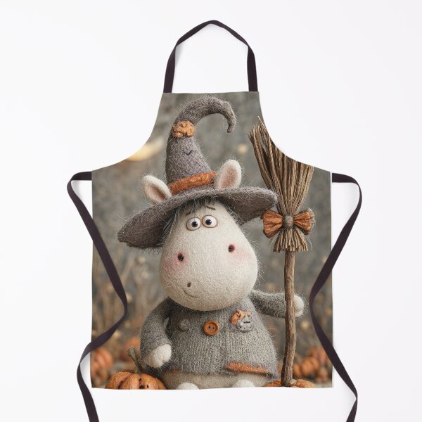 Item preview, Cute Wool Felt Witch Sheep - Halloween Knitted Art designed and sold by Wall Hues.