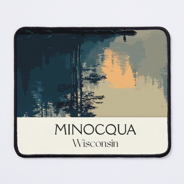 Item preview, Minocqua Wisconsin Northwoods Lake Art Print designed and sold by TuncGK.