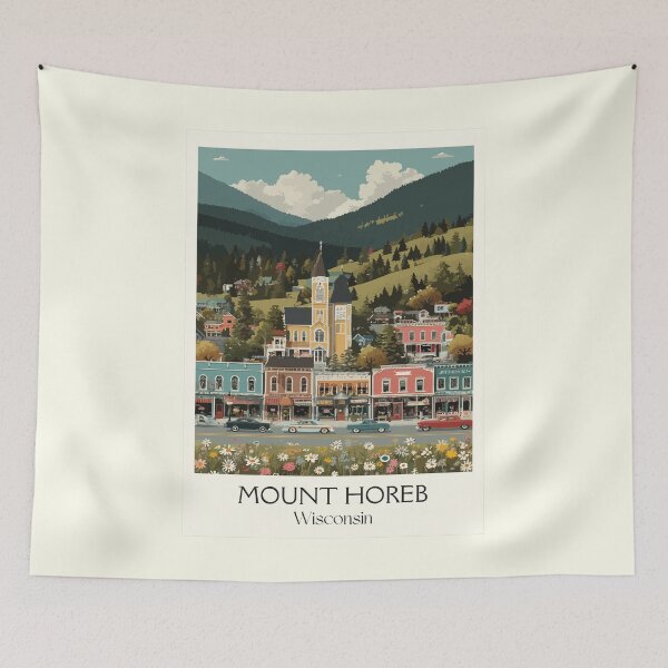 Item preview, Mount Horeb Wisconsin Trollway Art Print designed and sold by TuncGK.